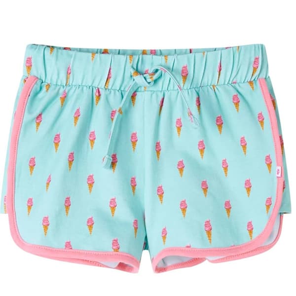 Shorts för barn med snöre ljus mint 128