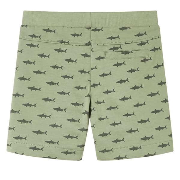 Barnshorts med snöre blandad ljus khaki 92