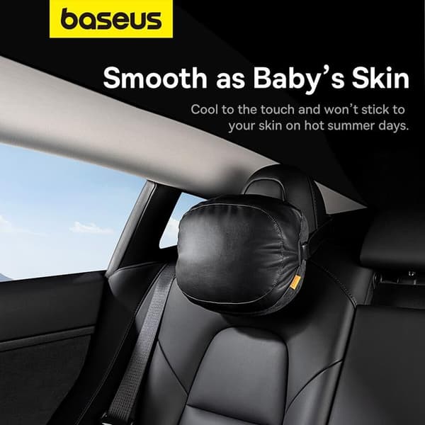 Baseus Bilnackstödskudde med 2 Material ComfortRide Series - Svart