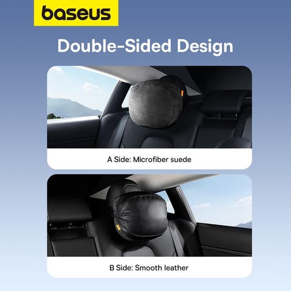 Baseus Bilnackstödskudde med 2 Material ComfortRide Series - Svart