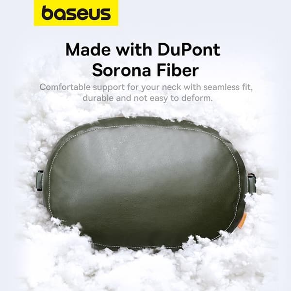 Baseus Bilnackstödskudde med 2 Material ComfortRide Series - Mörkgrön