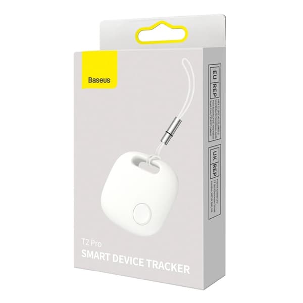 Baseus T2 Pro Smart GPS Tracker för Barnhandväskan Nycklar - Vit