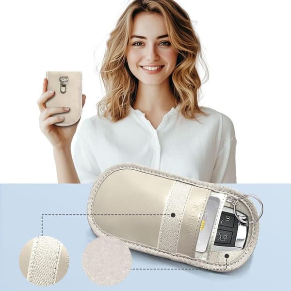 Tech-Protect Nyckellös RFID Signal Blocker Faraday Skal - Caffe Latte