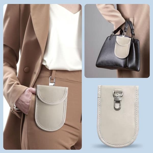 Tech-Protect Nyckellös RFID Signal Blocker Faraday Skal - Caffe Latte