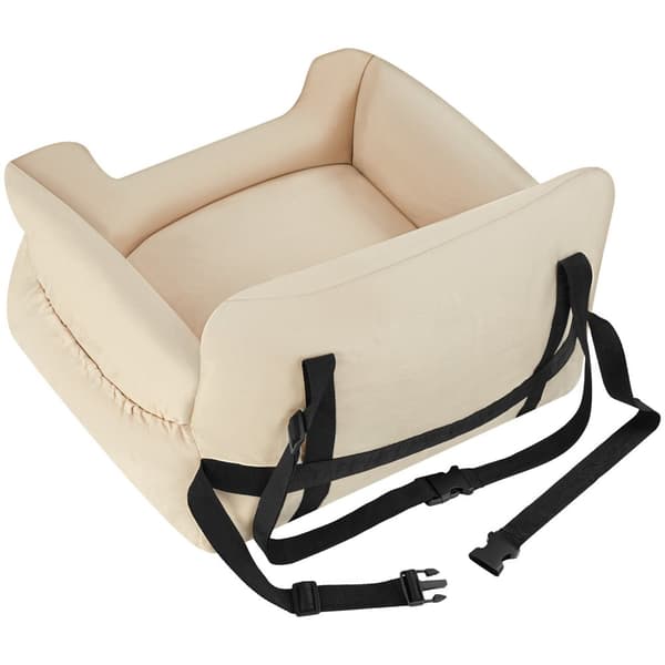 Bilsæde hund Milow, polstret, med sikkerhedsline - beige