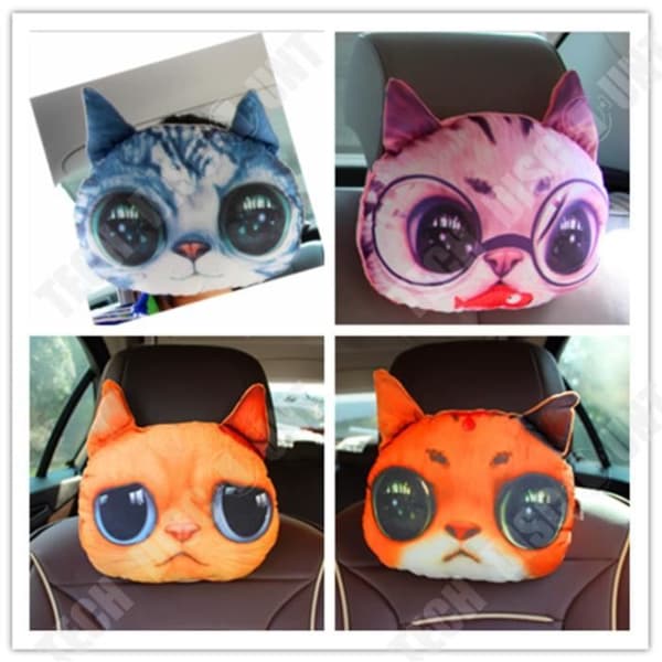 TD® Rolig 3D Cat Print Kudde Kudde Kreativ Söt Fylld Docka Present Heminredning
