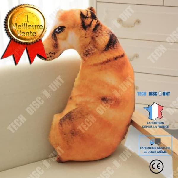 TD® SA Rolig 3D Dog Print Kudde Kudde Kreativ Söt Fylld Docka Present Heminredning 153072455