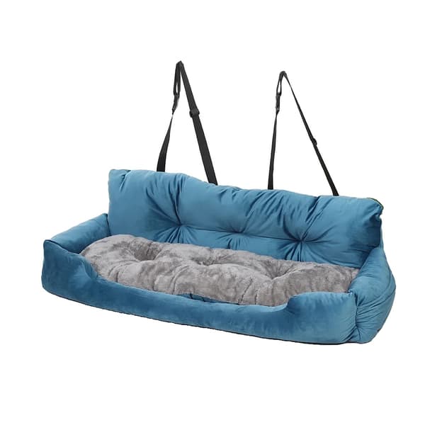 Hundbärarbilstol, Andningsbar Design, Rymlig för Medelstora Raser,100X42X37cm, Mörkblå