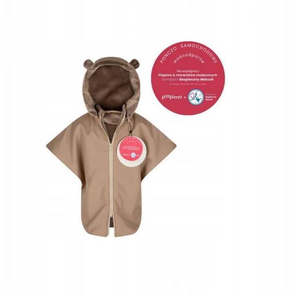 Housse bilbarnstol - housse för babynest - housse för barnvagn Cuddledry PIAPIMO-BILPONCHO BEIGE 75-105CM