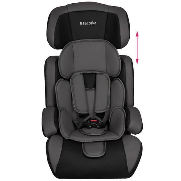 Autostol 9-36kg inkl. ekstra polstring - sort/grå