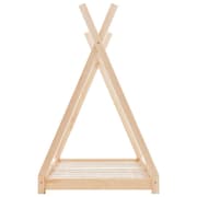vidaXL Seng/Sengeramme for barn heltre furu 70x140 cm change1