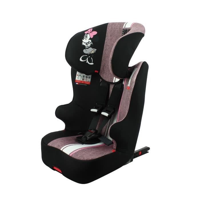 DISNEY Selkänojan vahvistin valjailla Racer Isofix Group 1/2/3 - 9-36 kg - Minnie