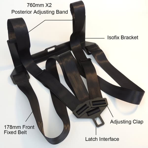Universal stål ISOFIX-kopplingsfäste Bilsäkerhetsstolsfäste & fast bandbälte