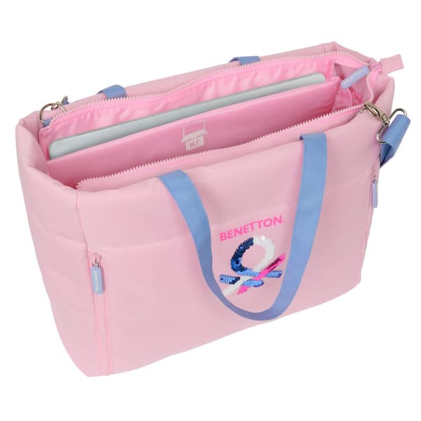 Laukku Benetton Pink Pinkki 40 x 31 x 17 cm