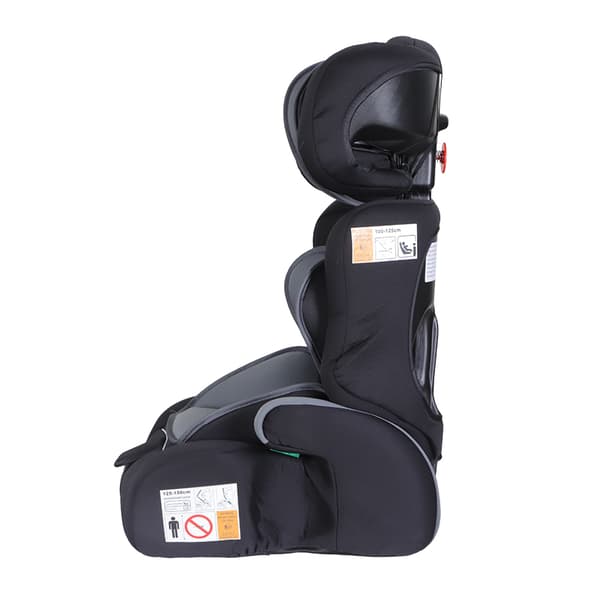 Kikid Turvaistuin Basic 76-150cm R129, musta-harmaa
