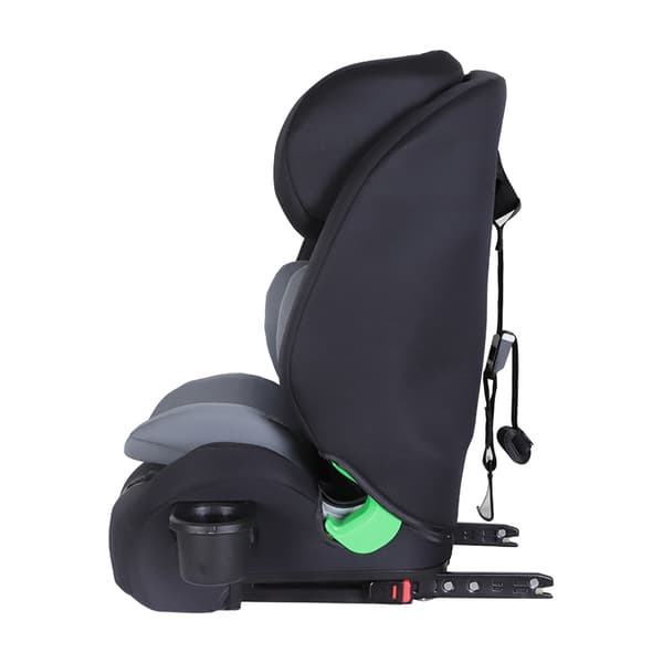 Kikid Bilbarnstol Premium 76-150cm i-Size ISOFIX R129, svart-grå