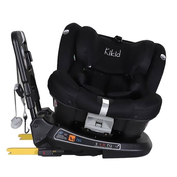 Kikid Premium Bilstol 40-150cm i-Size 360 ISOFIX R129, Svart