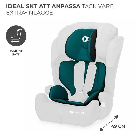 Bilbarnstol - Comfort Up I-koko 76-150 cm Vihreä 8kg