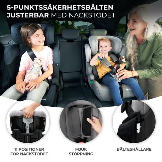 Bilbarnstol - Comfort Up I-koko 76-150 cm Vihreä 8kg
