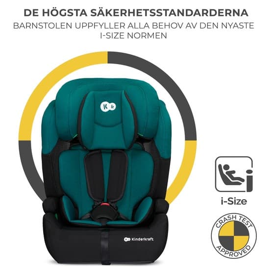 Bilbarnstol - Comfort Up I-koko 76-150 cm Vihreä 8kg