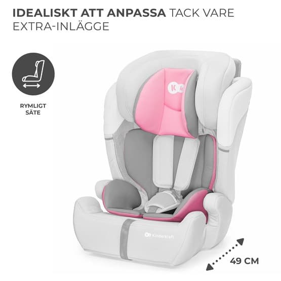 Bilbarnstol - Comfort Up I-Størrelse 76-150 Cm Pink 8Kg