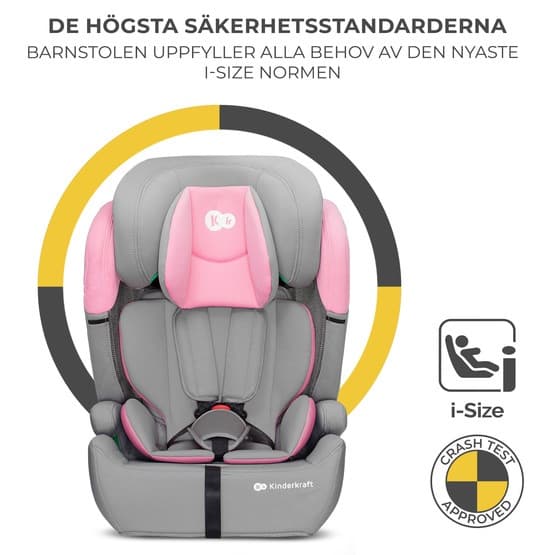 Bilbarnstol - Comfort Up I-Størrelse 76-150 Cm Pink 8Kg