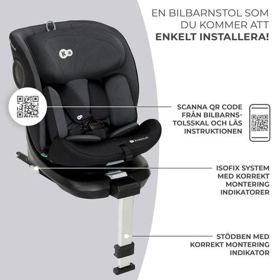Autostol - I-360 I-Størrelse 40-150 Cm Sort