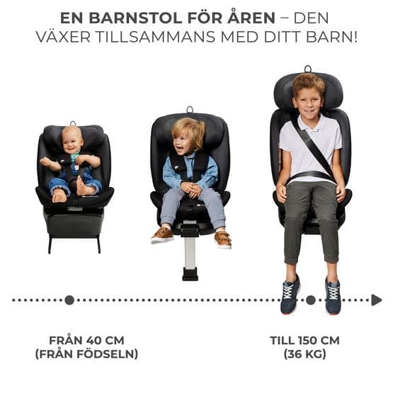 Autostol - I-360 I-Størrelse 40-150 Cm Grå