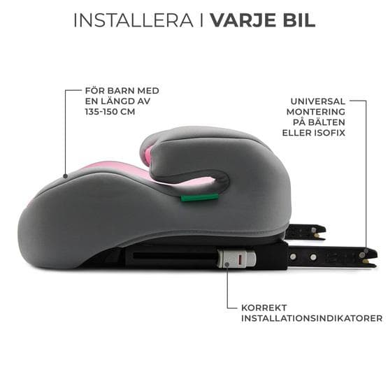 Bilbarnstol - I-Boost Pink