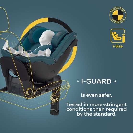 Bilbarnstol - I-Guard I-Størrelse 40-105 Cm Havneblå