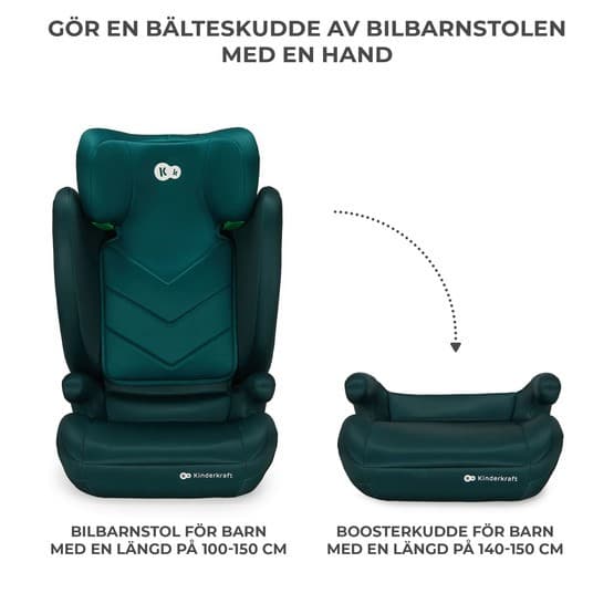 Bilbarnstol - I-Spark I-Størrelse 100-150Cm Grøn