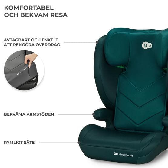Bilbarnstol - I-Spark I-Størrelse 100-150Cm Grøn