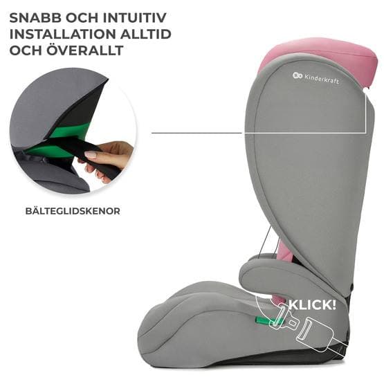 Bilbarnstol - I-Spark I-koko 100-150 cm Pinkki