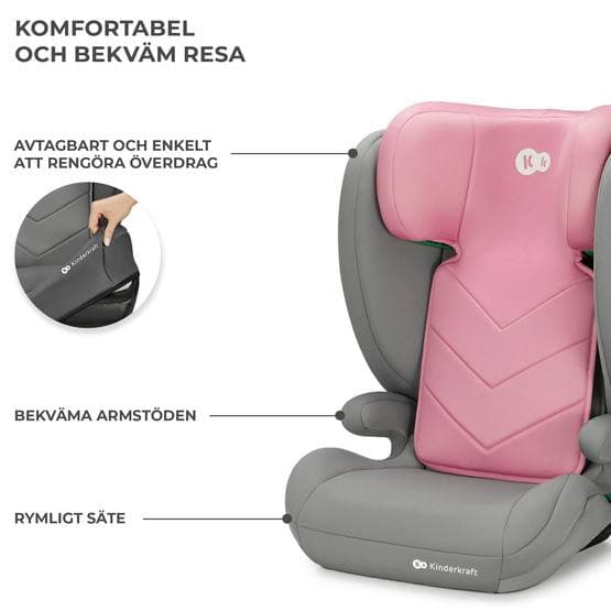 Bilbarnstol - I-Spark I-koko 100-150 cm Pinkki