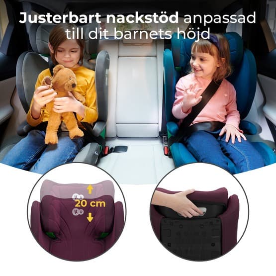 Bilbarnstol - Junior Fix 2 I-Size 100-150 Cm Cherry Pearl
