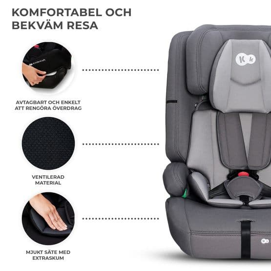 Bilbarnstol - Safety Fix 2 I-Størrelse 76-150Cm Grå 8K