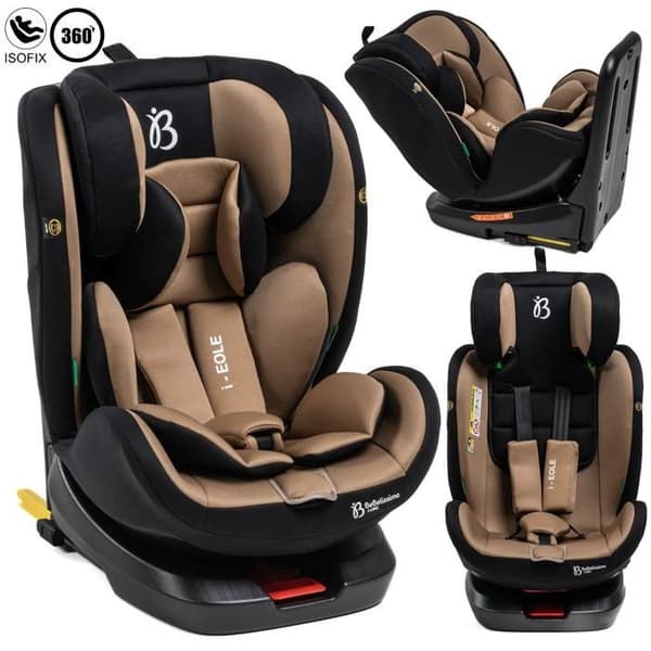 BEBELISSIMO - Isofix bilbarnstol - 360° vridbar - 40-150cm - 0-36kg - i-size EOLE - beige