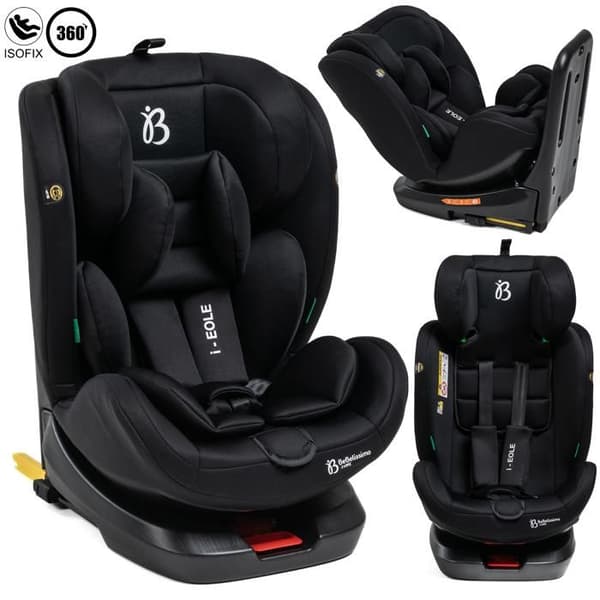BEBELISSIMO - Isofix bilbarnstol - 360° vridbar - 40-150cm - 0-36kg - i-size EOLE - svart
