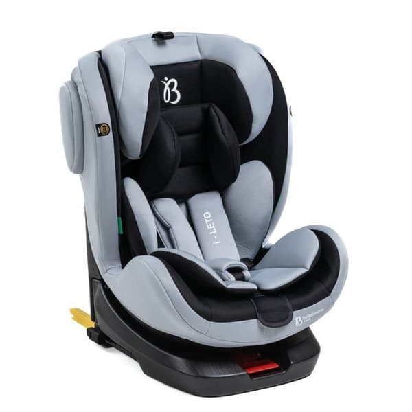 BEBELISSIMO - Isofix bilbarnstol - 360° vridbar - 40-150cm - 0-36kg - i-size - Leto - grå/svart - sidoskydd