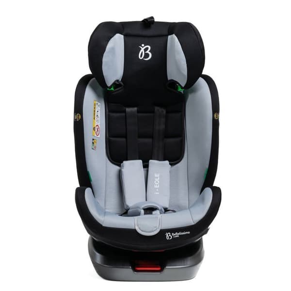 BEBELISSIMO - Isofix bilbarnstol - 360° vridbar - 40-150cm - 0-36kg - i-size EOLE - grå/svart