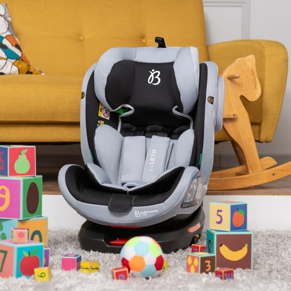 BEBELISSIMO - Isofix bilbarnstol - 360° vridbar - 40-150cm - 0-36kg - i-size EOLE - grå/svart