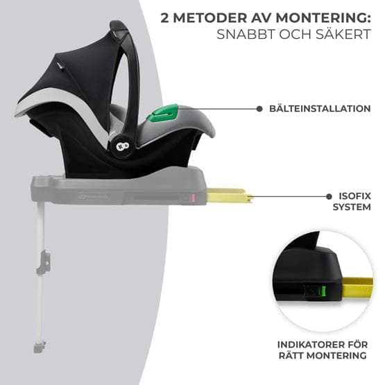 Autostol - Mink Pro I-Størrelse 40-75 Cm Grå