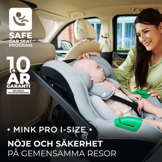 Autostol - Mink Pro I-Størrelse 40-75 Cm Grå