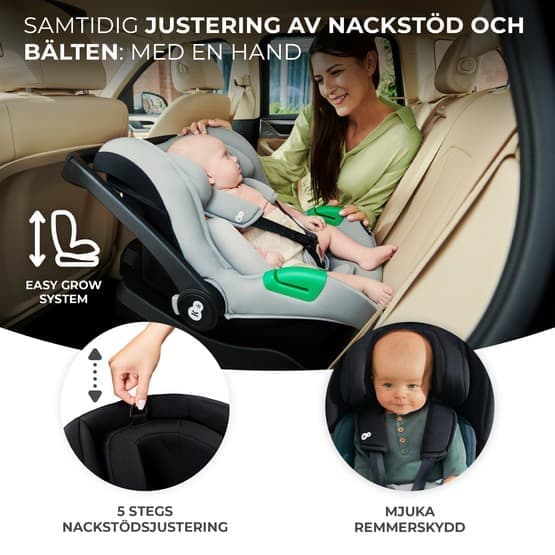Autostol - Mink Pro I-Størrelse 40-75 Cm Grå