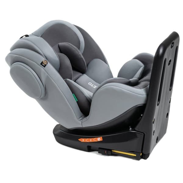 BEBELISSIMO - Isofix bilbarnstol - 360° vridbar - 40-150cm - 0-36kg - i-size - Leto - grå - sidoskydd