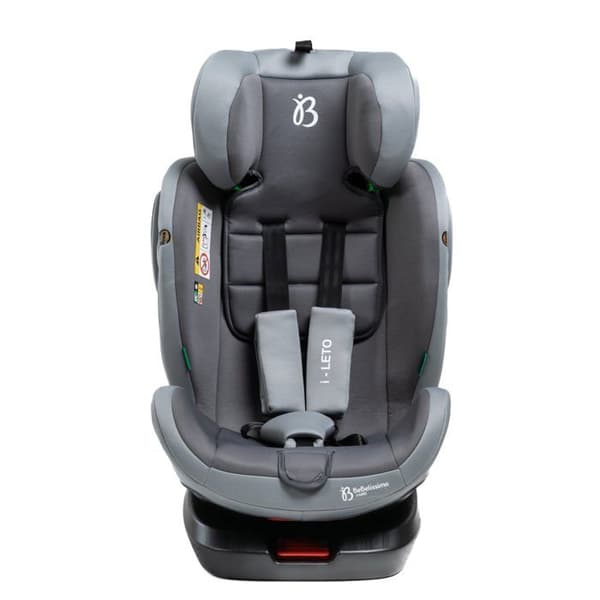 BEBELISSIMO - Isofix bilbarnstol - 360° vridbar - 40-150cm - 0-36kg - i-size - Leto - grå - sidoskydd