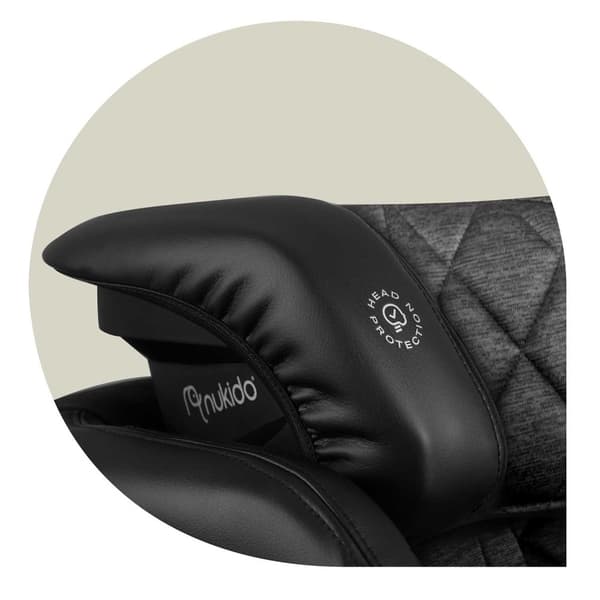 Nukido Louis Autostol Sort/Grå 15-36kg ISOFIX