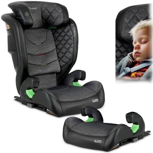 Nukido Louis Bilbarnstol Svart/Grå 15-36kg ISOFIX