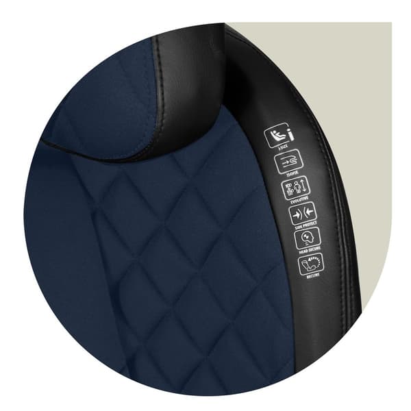 Nukido Louis Autostol Sort/Navy 15-36kg ISOFIX