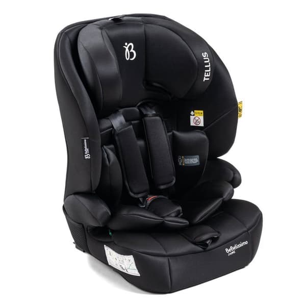 BEBELISSIMO - Isofix bilbarnstol - 76 -150cm - Tellus - från 9 till 36 kg, 15 månader till 12 år - svart